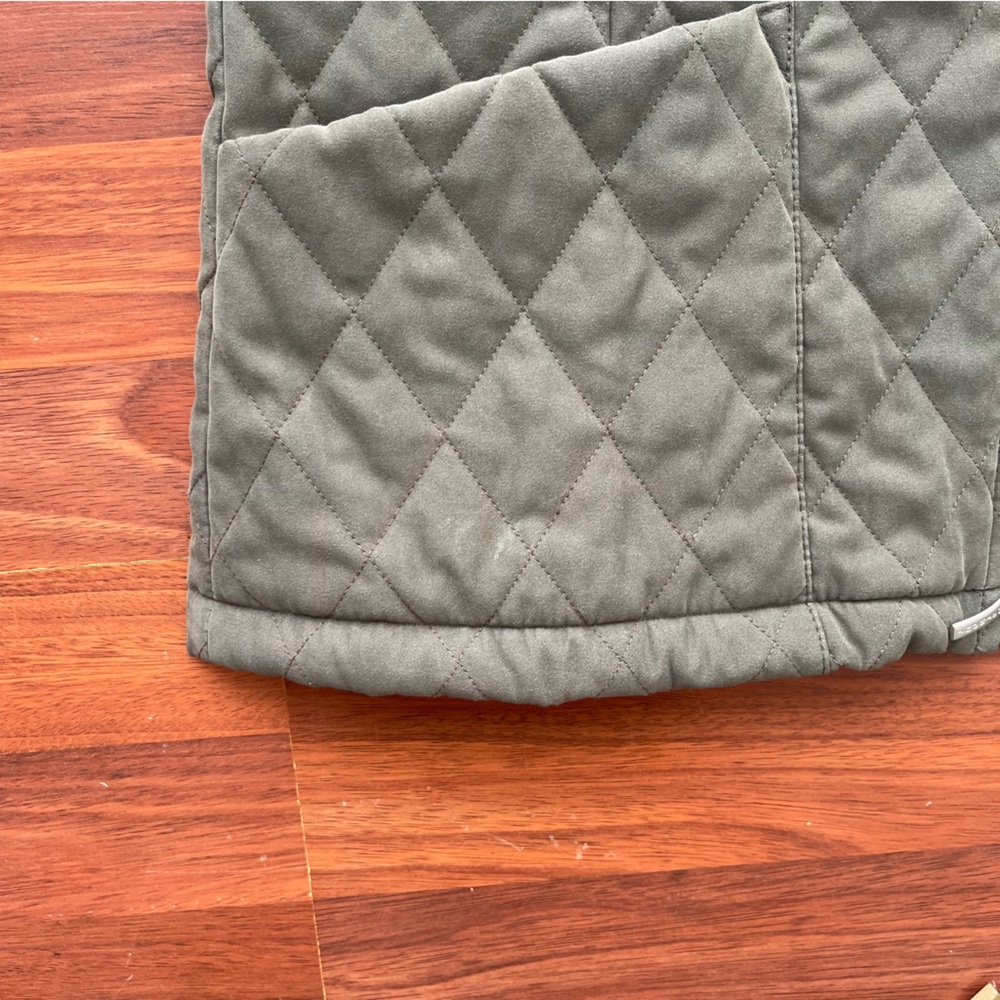 Vintage Barbour Olive and Brown Quilted Vest - Picture 4 of 4